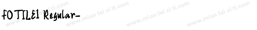 FOTILE1 Regular字体转换